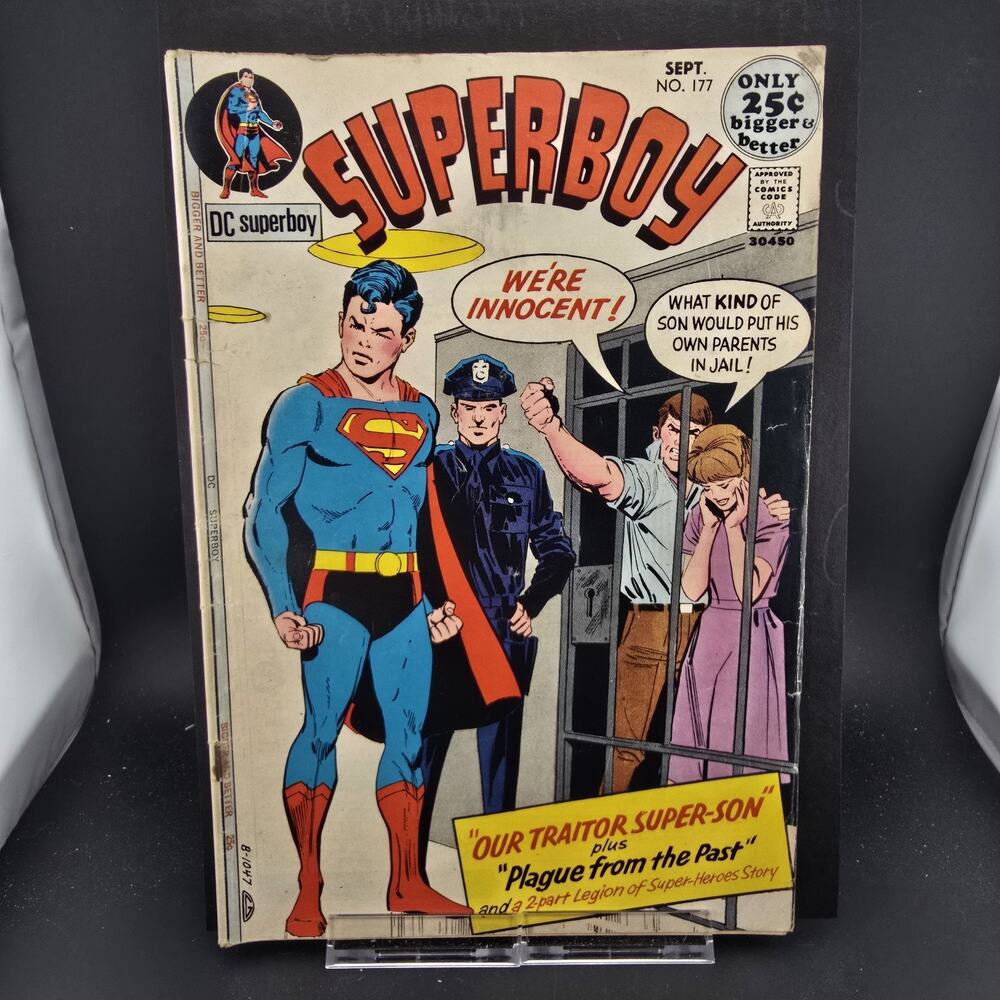 SUPERBOY #177 (DC Comics Sept 1971) VG- 3.5 Bronze Age Legion of Super-Heroes